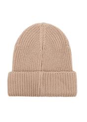 Beige women's hat with pearls CZADT-0202-24(Z25), back view of the product on a white background.