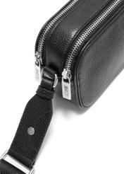 Black leather mini women's handbag TORES-1198-99(Z25), close-up of the product detail on a white background.