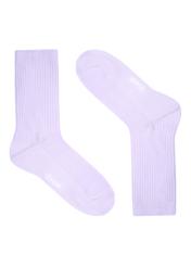 Set of long ribbed women's socks ZESDT-0051-00(Z26), front product view on white background.