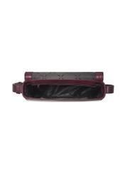 Women's burgundy leather messenger bag TORES-1352-4D(Z26), product view inside on white background.