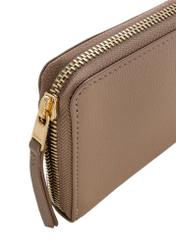 Large beige leather wallet for women PORES-0808-82(W24)-06