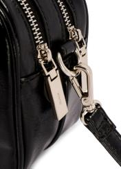 Medium black women's handbag TOREC-1121-9F(W26), close-up of the product detail on a white background.