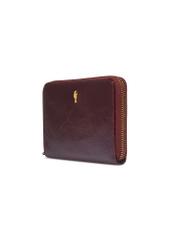 Burgundy leather women's wallet PORES-1022-4E(Z26), diagonal product view on white background.
