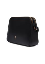 Black small leather women's handbag TORES-1353-9I(Z26), diagonal product view on white background.