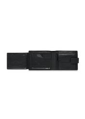 Men's black leather clasp wallet PORMS-0606-99(W24)-05