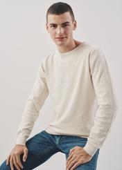 White men's sweater with logo SWEMT-0114-11(Z23)-01