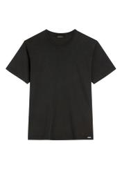 Men's black cotton T-shirt TSHMT-0140-99(W26), front product view on white background.