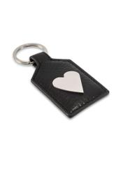 Black leather heart keychain BRELOK-0219-99(Z25)