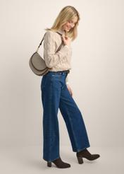 Beige herringbone women's shoulder bag TOREC-1329-1P(Z26)