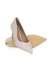 Beige leather heeled pumps BUTYD-0711A-80(W24)-04