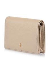 Beige leather women's wallet with RFID protection PORES-0807RFID-82(W24)-03