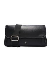 Black classic women's handbag TOREC-1124-99(W26), front product view on white background.