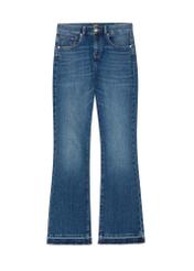 Navy blue women's denim pants JEADT-0017-7D(Z26), front product view on white background.