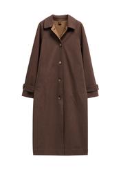 Women's double-sided wool coat PLADT-0086-1P(Z26) - front product view, on white background.
