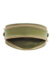 Small women's khaki handbag TOREC-0036E-55(Z25), view of the center of the product on a white background.