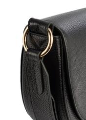 Leather semi-circular women's handbag TORES-1190-99(Z25), visible close-up of a product detail, photo on a white background.