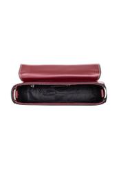 Dark red women's handbag with stitching (TOREC-1380-4C(Z26)), interior view on a white background.