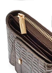 Brown women's croco wallet PORES-0953-89(W25)