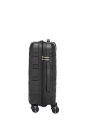 Small suitcase on wheels WALPP-0024-99-19(W26), product view from the side on a white background.