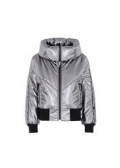 Women's silver insulated jacket KURDT-0181-92(Z19)-01