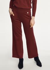 Maroon shiny pants for women SPODT-0085-49(Z23)-01