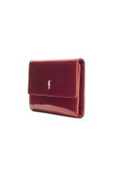 Burgundy medium women's wallet POREC-0419-49(Z25) - diagonal product view on white background.