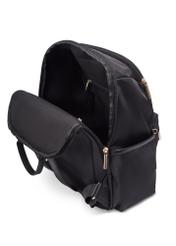 Black women's backpack TOREN-0357-99(Z26) - diagonal view of the product, on a white background.