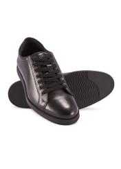 Black men's leather shoes BUTYM-0513-99(Z25) - top view of the product on a white background.