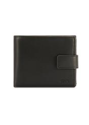 Men's leather black wallet PORMS-0657-99(Z25), front product view on white background.