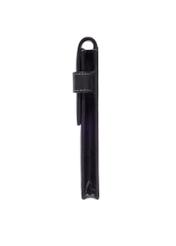 Black leather pen case PORMS-0705-99(Z26), side view of the product on a white background.