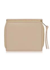 Women's small cream leather wallet PORES-0849A-81(W23)-02