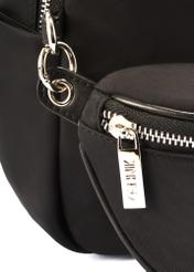 Black medium women's backpack with a waist bag TOREN-0327-99(Z25)
