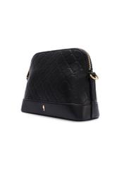 Black women's handbag with monogram TOREC-1180-9P(W26), diagonal product view on a white background.