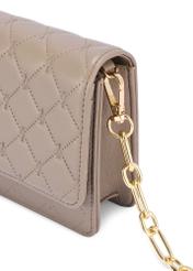 Small women's handbag in cool brown color TOREC-1178-1K(W26), close-up of the product detail on a white background.