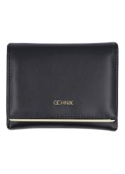 Black medium women's wallet POREC-0448-99(Z26), front product view on white background.
