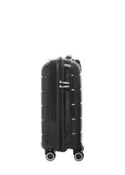 Small suitcase on wheels WALPP-0025-99-19(W26), product view from the side on a white background.