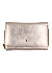 Gold leather women's wallet PORES-1027-2X(Z26), front view on a white background.