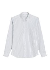 Men's slim striped shirt KOSMT-0365-0A(Z26) - front product view, on white background.