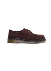 Dark brown suede women's shoes BUTYD-1353-1I(Z26), side view of the product on a white background.