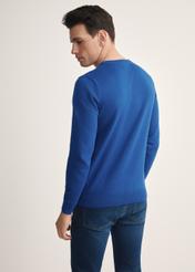 Navy blue cotton men's sweater SWEMT-0114A-17(Z25)