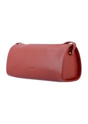 Red leather shoulder bag TORES-1433-3D(Z26) - diagonal product view, on a white background.