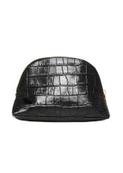 Black croc-effect toiletry bag TORES-1322-99(Z26), rear view on a white background.