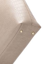 Beige women's shopper bag TOREC-1204-1D(W26), close-up of the product detail on a white background.