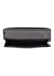 Black leather women's wallet PORES-1010-99(Z26) - product view from above, on a white background.