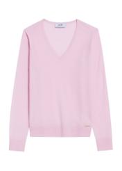 Light pink women's sweater SWEDT-0250-34(Z25), front product view on white background.