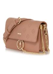 Pink women's handbag with monogram TOREC-0536A-31(Z24)-03