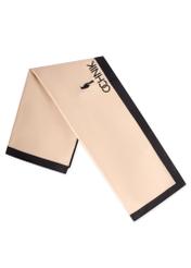 Beige women's scarf SZADT-0187-1B(W26) - front product view, on a white background.