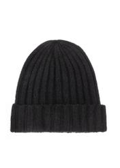 Men's black winter cap CZAMT-0033-99(Z24)