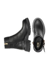 Black leather ankle boots on the platform BUTYD-1132-99(Z24)-07