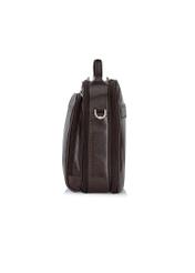 Dark brown leather business travel bag TB-214A-90(KS)-02